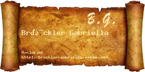 Brückler Gabriella névjegykártya
